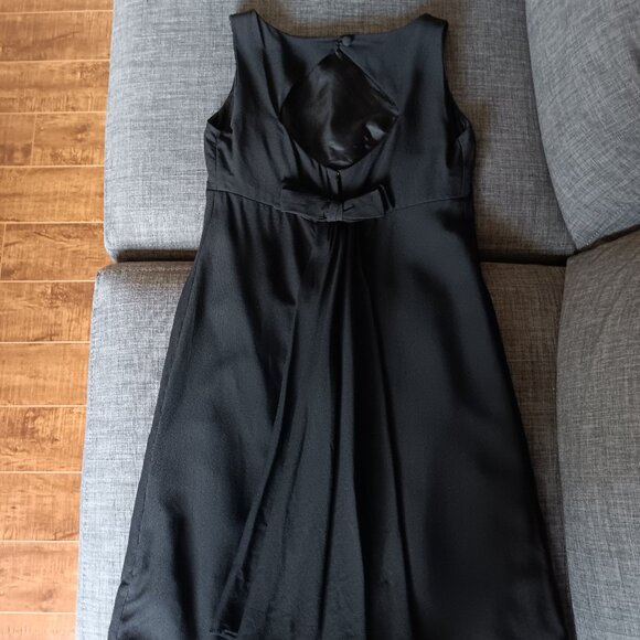 Vintage 1960s Little Black Dress The House of Nu-Mode Toronto Cut Out Back Bow - Picture 3 of 10